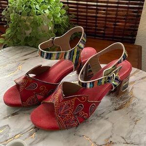 L’Artiste | Multi Red| Leather Upper | Size 7.5